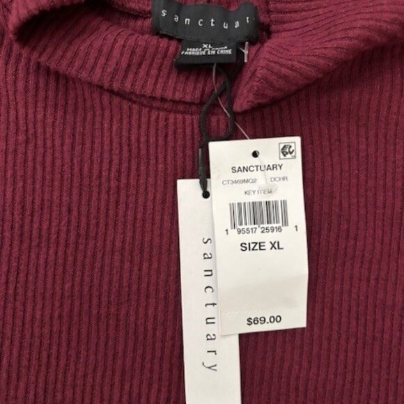 Sanctuary Ribbed Knit Mock Neck top - Picture 7 of 9